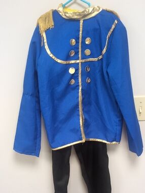 Kids Blue and Gold Costume Jacket - Festive Parade Coat